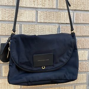 Black Marc Jacobs crossbody messenger/satchel bag